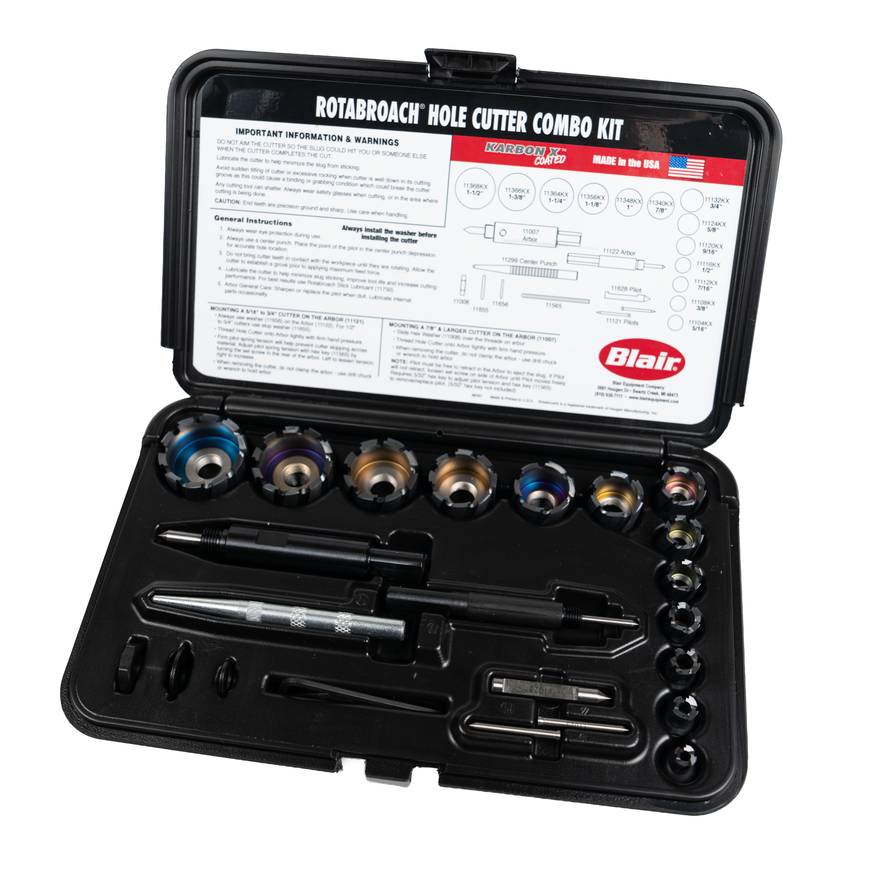 Karbon X Rotabroach Fractional Combo Cutter Kit (11320KX) | Blair ...